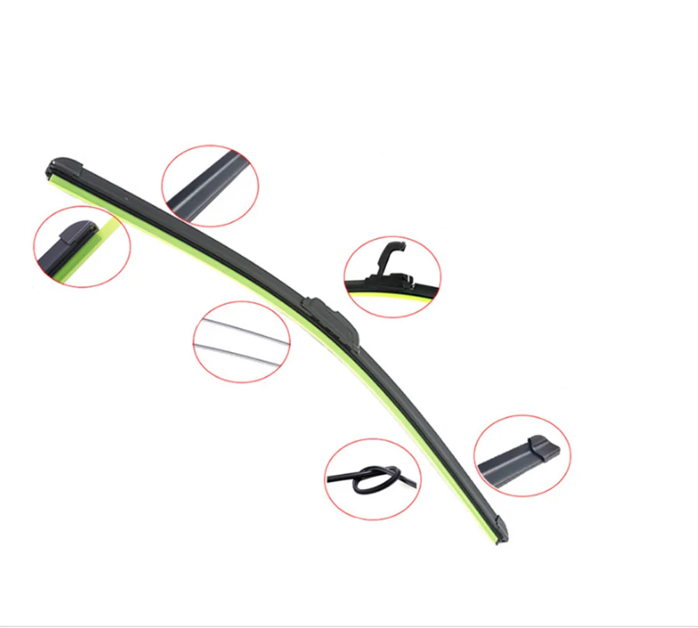 1 шт. Универсальная автомобильная U образная мягкая Безрамная безрезиновая