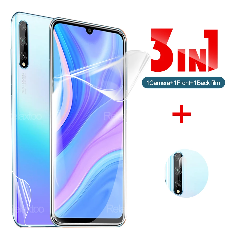

Гидрогелевая защитная пленка 3 в 1 для Huawei y9a, y9s, y9 Prime, Huawei Y 9 S, A 9 S, 9A, прозрачное Защитное стекло для камеры