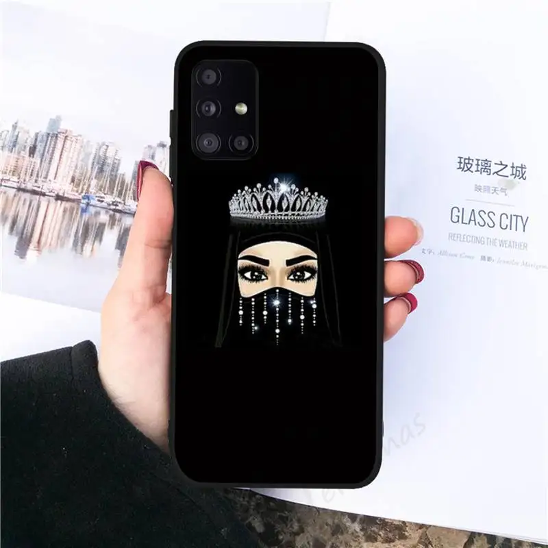 

Ottwn Arabic Hijab Girl Queen Crown Phone Case For Samsung galaxy S 21 20 10 8 A 51 71 50 21s 70 40 20 20e note 10 plus Ultra