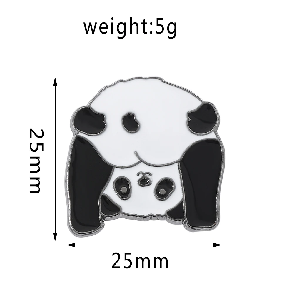 Эмалированная Милая брошь в виде панды модная булавка для мужчин и женщин пальто