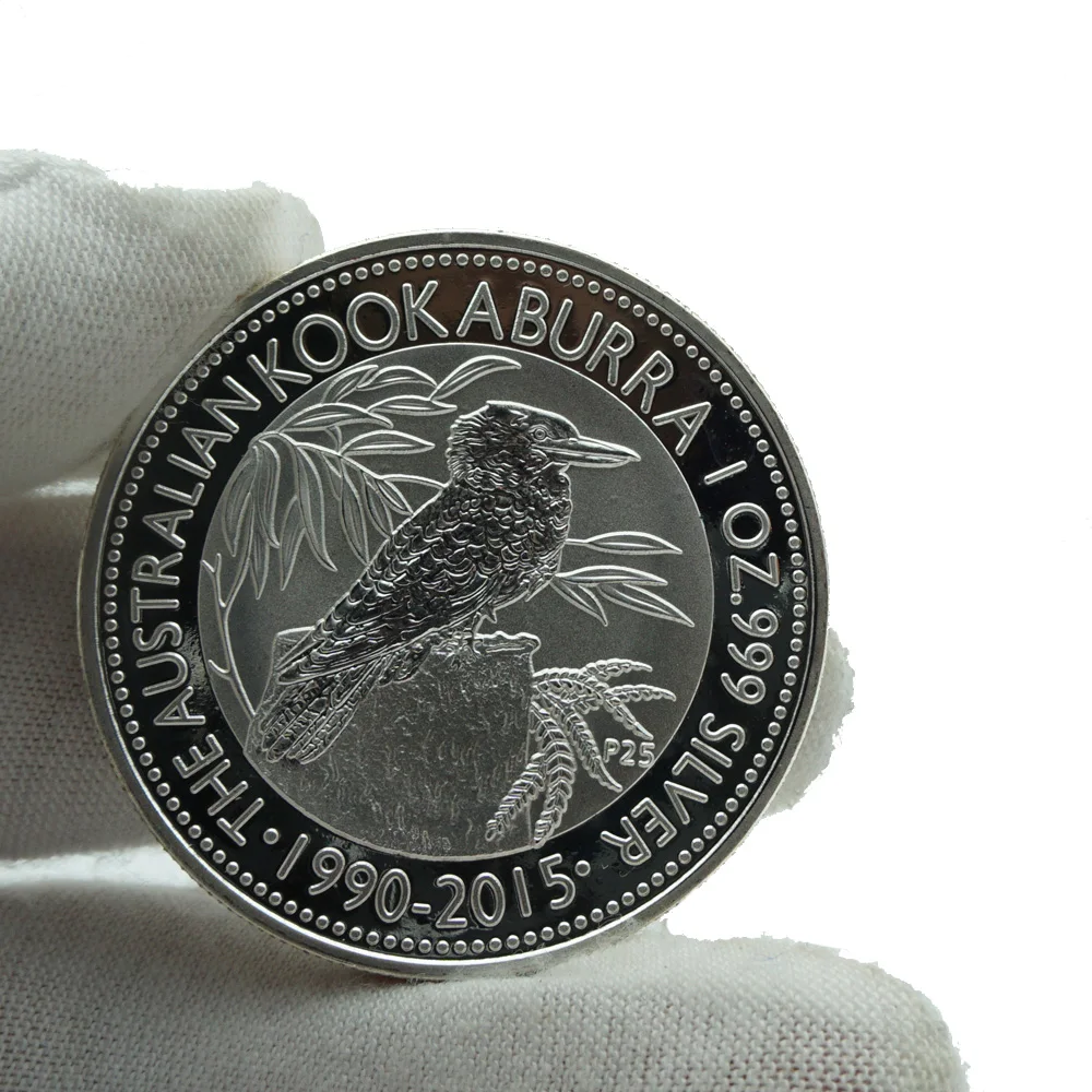 

5pcs/lot High Quality Australia Animal 1 One Troy Oz Silver Plated Coins Spider Crocodile Koala Wedge Eagle Kookaburra Bullion C
