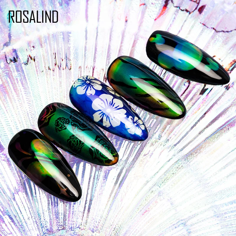 Цветные термальные Лаки ROSALIND 2 мл Гель-лак для дизайна ногтей сухая на воздухе