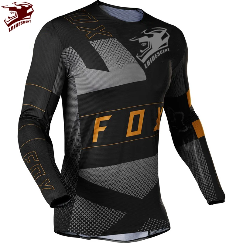 

2021 Men's Long Sleeves LRIDESCENT FOX Mountain Bike Motorcross Cycling Sweatshirt Downhill MTB Breathable Cycling Jersey
