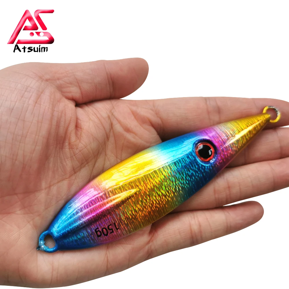 

Outlets 1pc 150g Metal Jig Fishing Lure Metal Fishing Bait Saltwater Lures Slow Sinkers Hard Artificial Bait Tackle