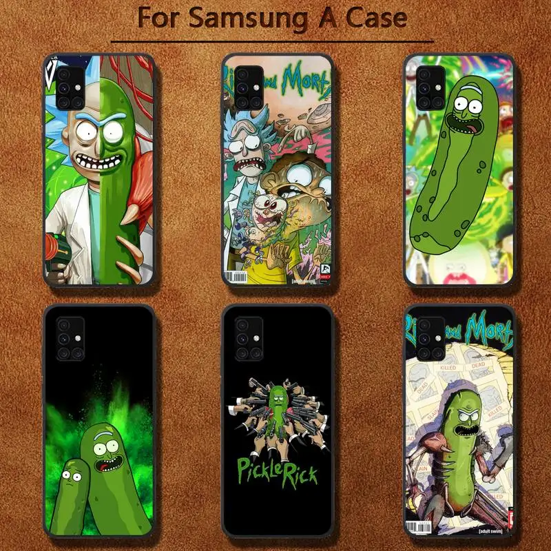 

Morty Funny Rick cucumber Phone Case for Samsung A91 01 10S 11 20 21 31 40 50 70 71 80 A2 CORE A10