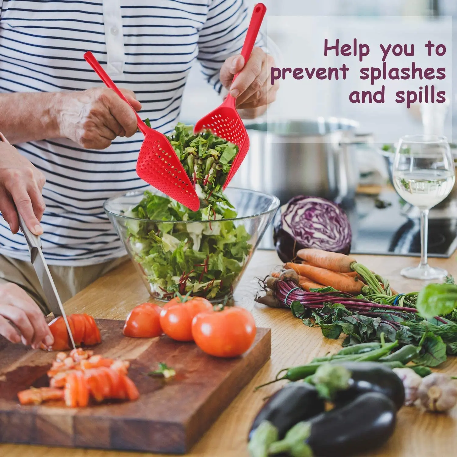 Кухонный дуршлаг кухонный фильтр плоская ручка для выпечки | Дом и сад