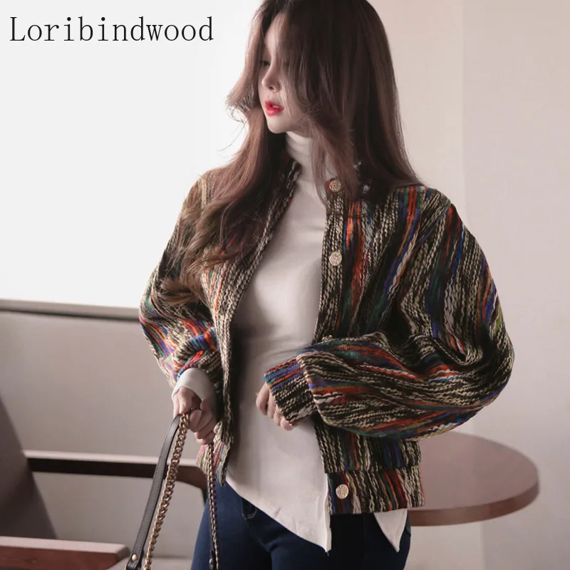 

2019 autumn and winter new Korean version of the temperament short paragraph single-breasted color fashion jacket female