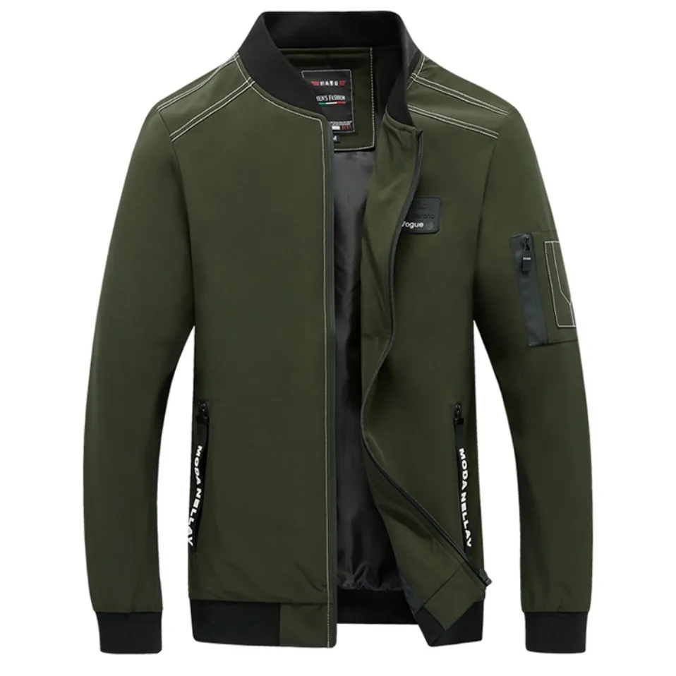 HCXY Для мужчин куртка Демисезонный Мода Марка Slim Fit пальто мужской Бейсбол Курточка бомбер Для мужчин пальто большие размеры 5XL