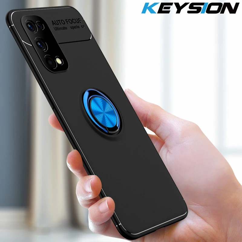 Ударопрочный чехол KEYSION для Realme 7 Pro X7 мягкий силиконовый магнитный металлический