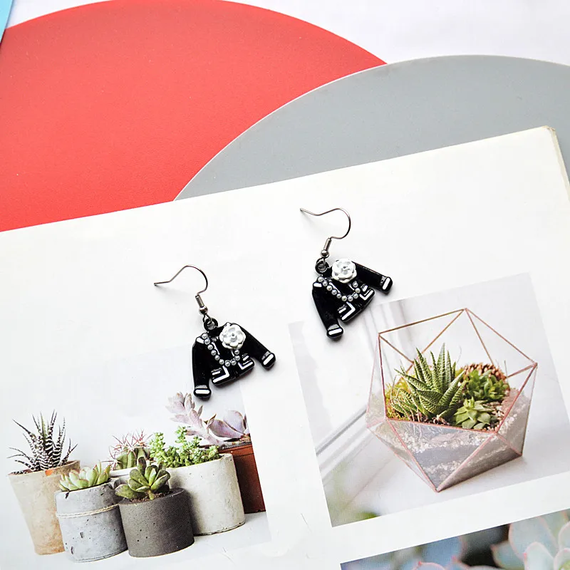 Необычные изысканные серьги DIY с имитацией одежды персональные темпераментные