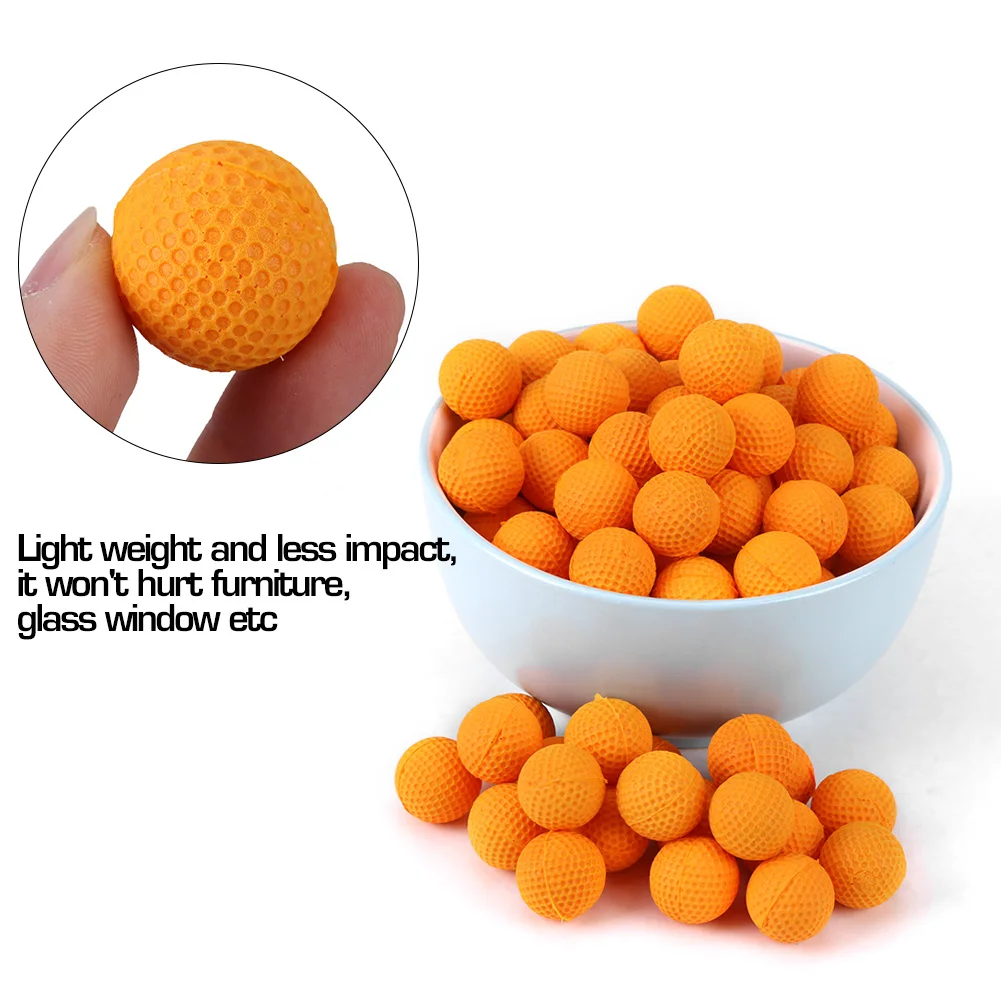 100pcs Rounds Soft Elastic Balls For Rival Zeus Apollo Toy Compatible Gun Bullet Orange |