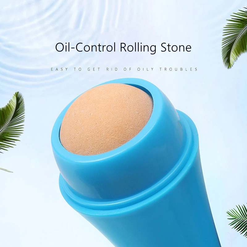 Натуральный вулканический роллер для контроля жирности кожи лица Rolling Stone Matte Makeup Tool Facial Cleansing Absorption On Bal on