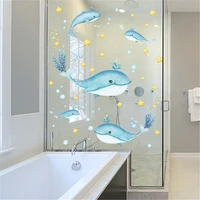 stickers wall 2020 childrens room background decoration stickers waterproof self adhesive wallpaper can remove the air whale