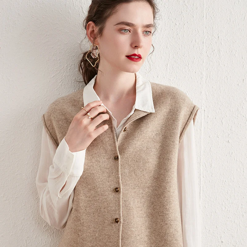 100% мериносовая шерсть вязаные куртки женские кардиганы без рукавов 2 вида цветов