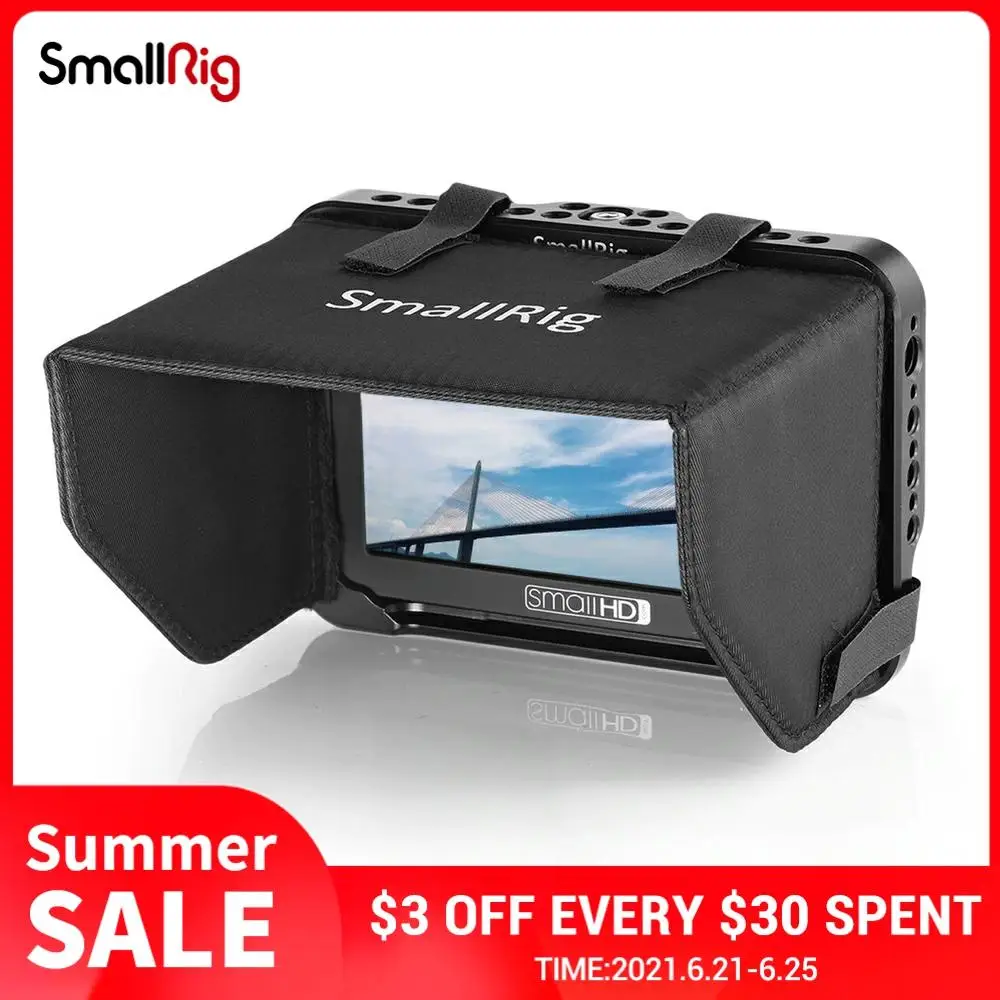 Клетка SmallRig для монитора DSLR камеры с солнцезащитным козырьком 5 дюймового SmallHD Focus