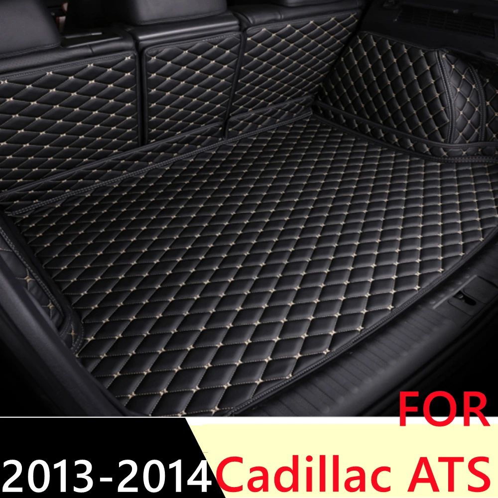 

SJ Custom Fit Full Set Waterproof Car Trunk Mat AUTO Parts Tail Boot Tray Liner Cargo Rear Pad Cover For Cadillac ATS 2013 2014