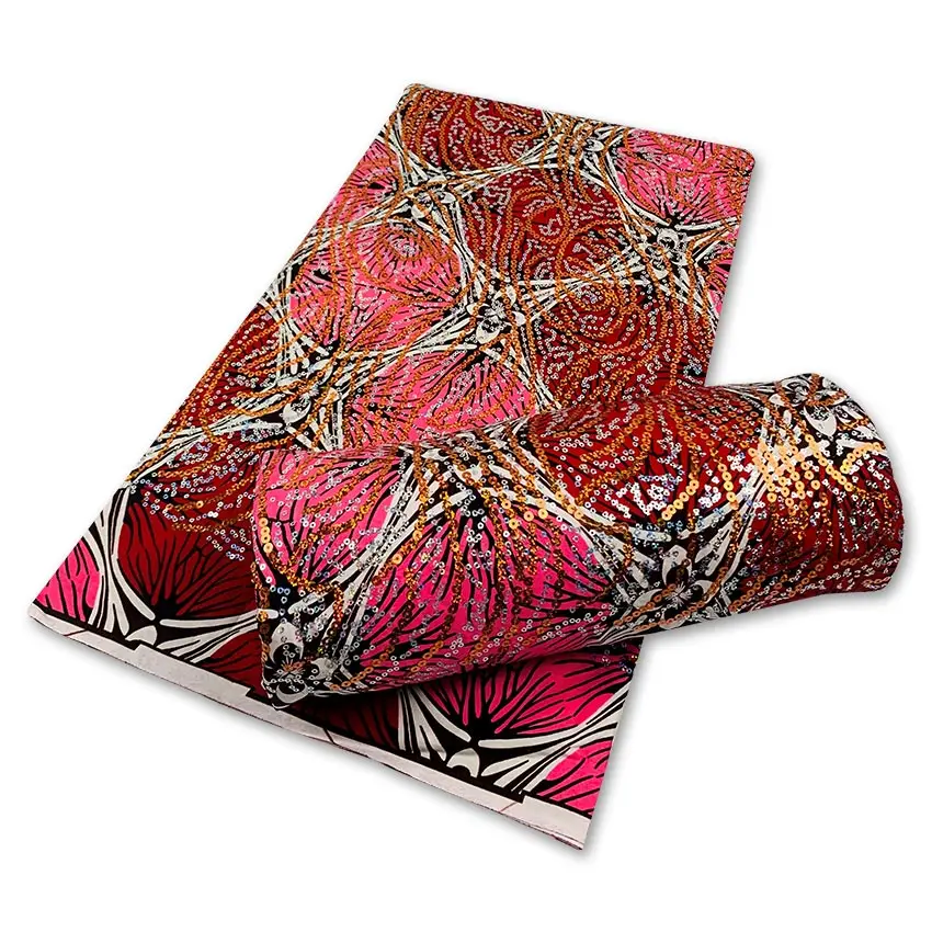 

New Guaranteed Veritable 100% Original Real Wax Ankara Fabric 2021 African Print Fabric For Wedding Dress 6 yards W00276 (1)