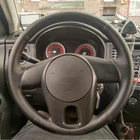 Пользовательский Руль управления чехол для Kia Forte 2009-2014 Soul 2010-2013 Rio 2009-2011, Кожаная оплетка на руль, шитье сделай сам
