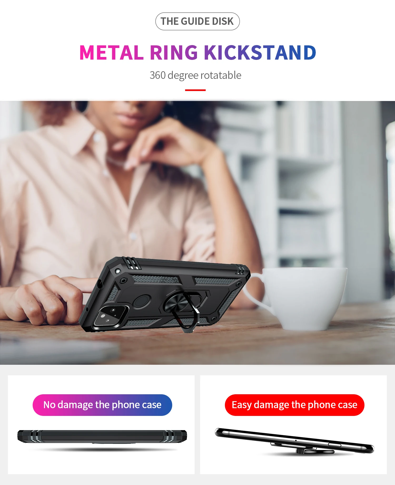 

Luxury Armor Phone Case For Google Pixel 5A 5 4 4A 5G XL Bring Shockproof Magnetic With Ring Stand Anti-fall Protection Cover