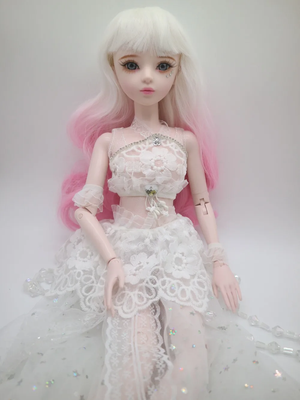 NEW 1/3 BJD Doll 56cm adult sex female Plastic joint moveable doll includes the doll clothes and shoes pink hair