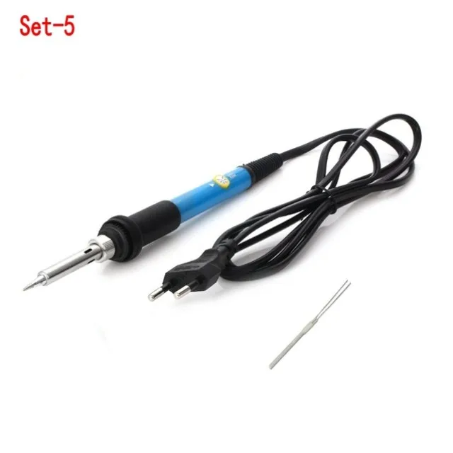 Set-5 Пояльная станция паяльная станция 858D портативный цифровой фена паяльная станция BGA паяльная станция Горячий Воздуходувка Тепловая воздушная пушка Распайка ремонтные инструменты паяльник паяльный фен пояльная станция - Цвет: Set-5
