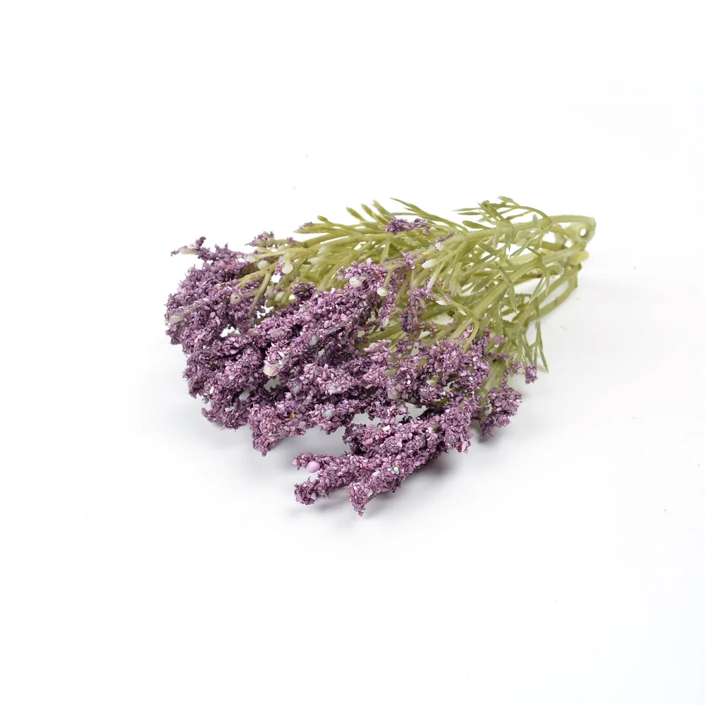 Purple 5 шт. искусственный цветок trigeminal ванильный растительный букет материал Свадебные украшения дома diy ВЕНОК скрапбук Подарочная коробка ремесло - Color: Purple