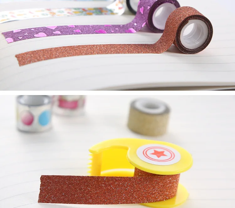 9 шт./компл. мини юбка-пачка, сверкающие Клейкая Лента Washi лента для художественного оформления ногтей, ручная работа Стикеры этикетки клейкая лента