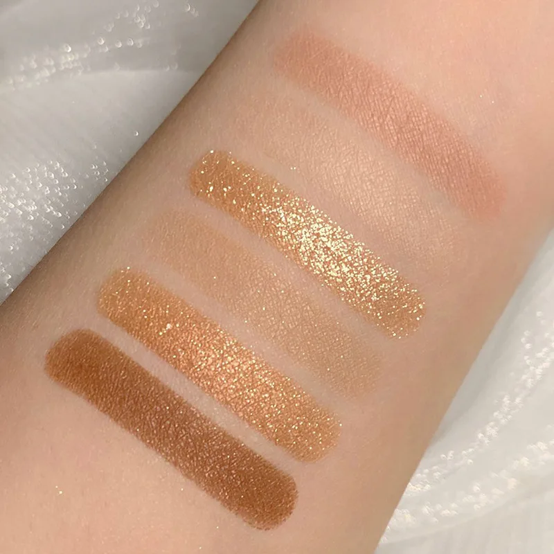 Палитра теней для век 6 цветов подсвечивающие миниатюрные летние сухие тени