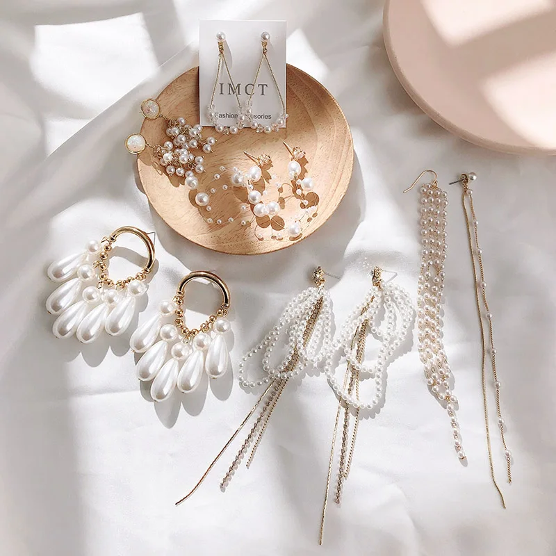 Новая мода 25 дизайн корейские жемчужные серьги Элегантные Имитация Жемчуга