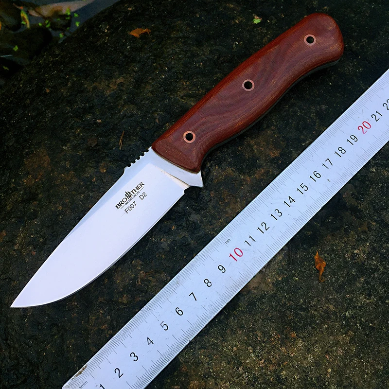 

61HRC D2 Blade Fixed Blade Knife Bushcraft Knives Straight Tactical Hunting Camping High Quality EDC Tool