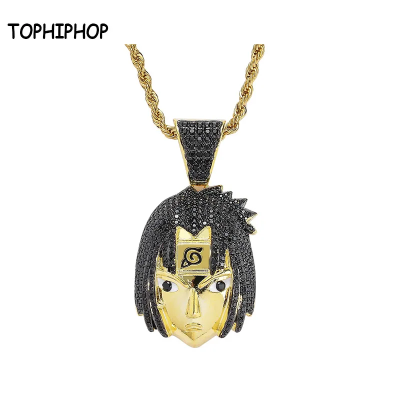

TOPHIPHOP Fashion Anime Character Protagonist Pendant AAA Cubic Zirconia Body Wear Jewelry Suitable for Men and Women