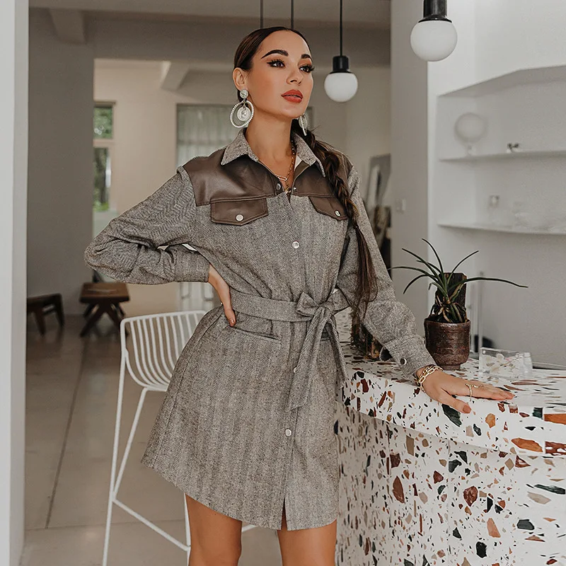 Женское двубортное платье в клетку элегантное офисное блейзер стиле ретро с