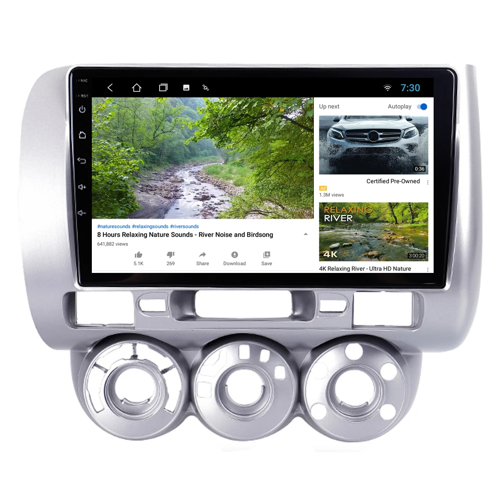 Четырехъядерный автомобильный радиоприемник RoverOne Android 10 GPS навигация для Honda Jazz Fit