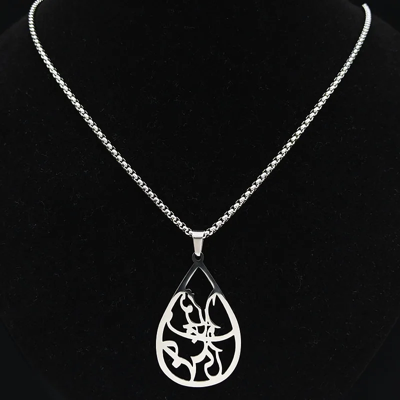 Персидская персидская любовь дизайн стихов ожерелье из нержавеющей стали