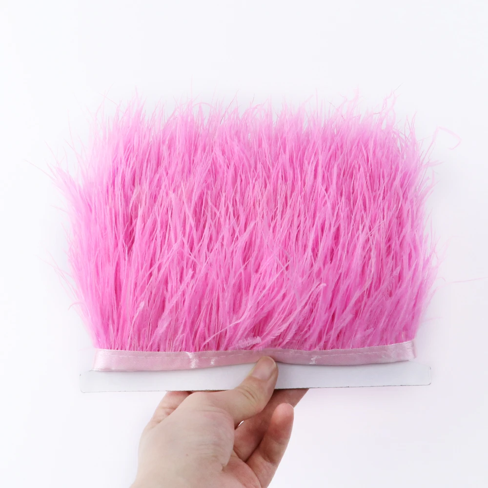 1 метр пушистые Страусиные Обрезка волос реальные из страусового волоса и