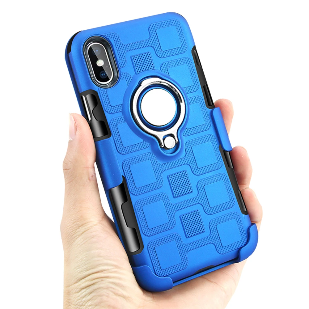 Сверхмощный автомобильный Магнитный защитный чехол для iPhone 6s 6 7 8 Plus X XR Xs Max