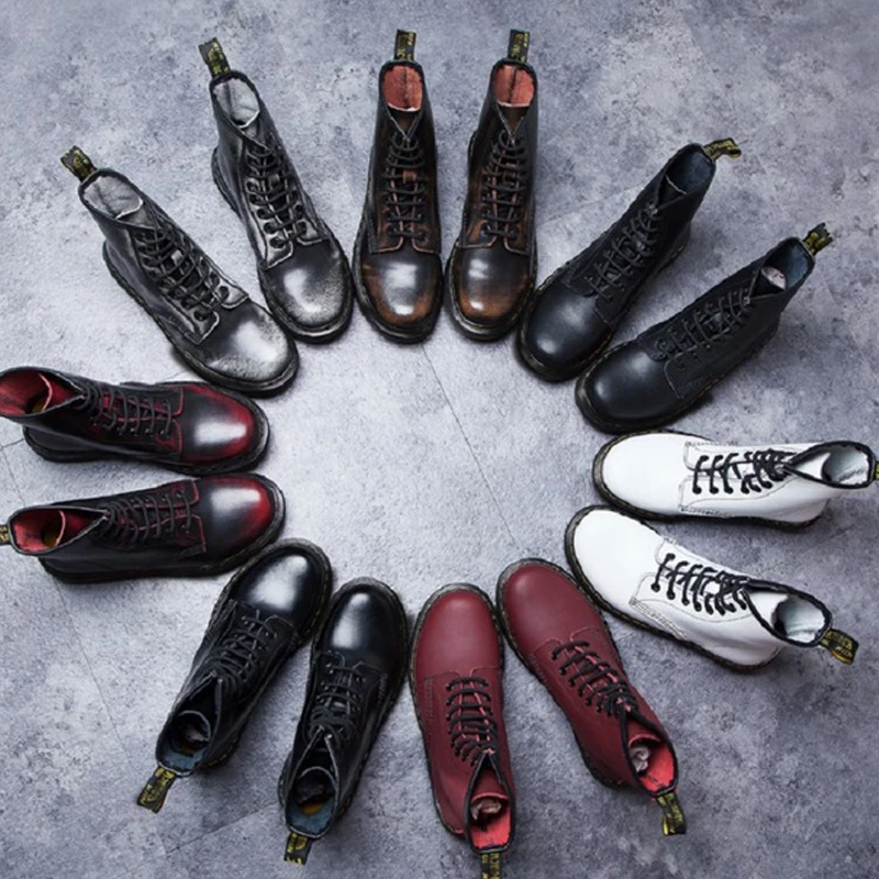 Зимние плюшевые кожаные ботинки мужские мотоциклетные ботильоны chaussure homme обувь