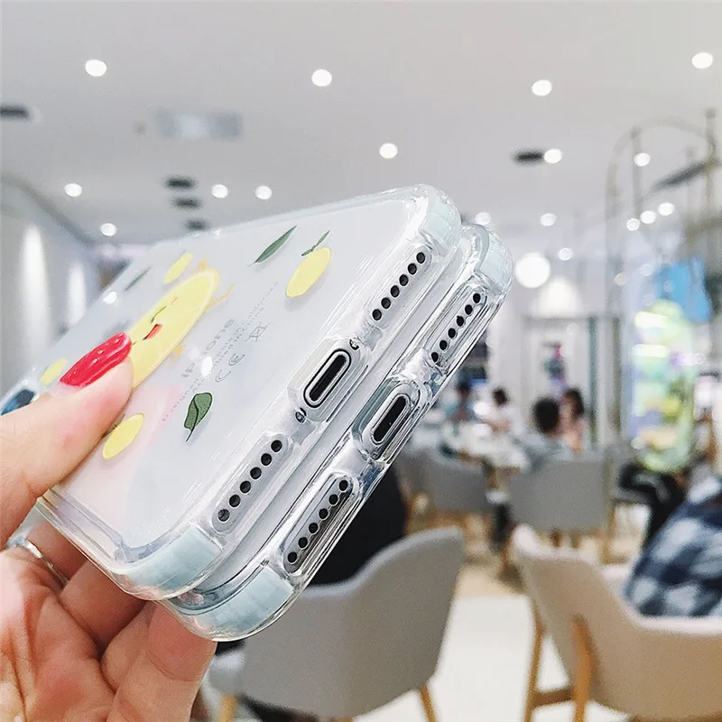 Чехол для телефона Cartoon Fruit Avocado Lemon для iPhone Xs Max XR, прозрачный мягкий силиконовый чехол для X 7 8 6S 6 Plus Coque.