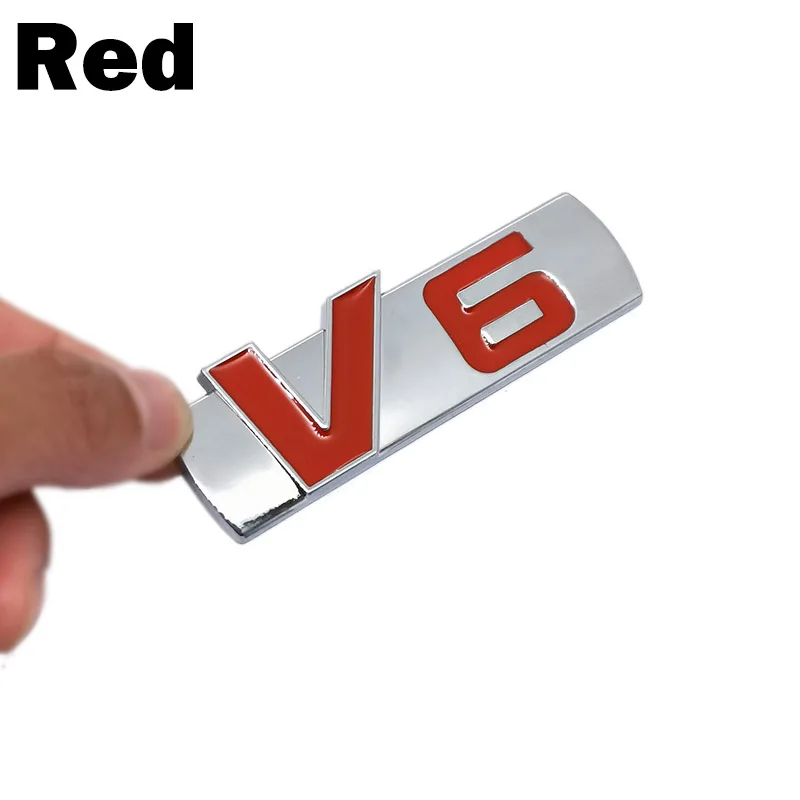 New Metal Zinc Alloy V6 Logo 3D Car Sticker Badge V-6 Engine Sign Rear Trunk Toyota Highlander Ford Mondeo Chevrolet Styling | Автомобили