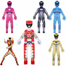 Power Mecha Five Beast Super Action Figures Rangers Battle Neuro Mystic Force Cosplay Jumpsuits Suit Halloween Costumes For Kids