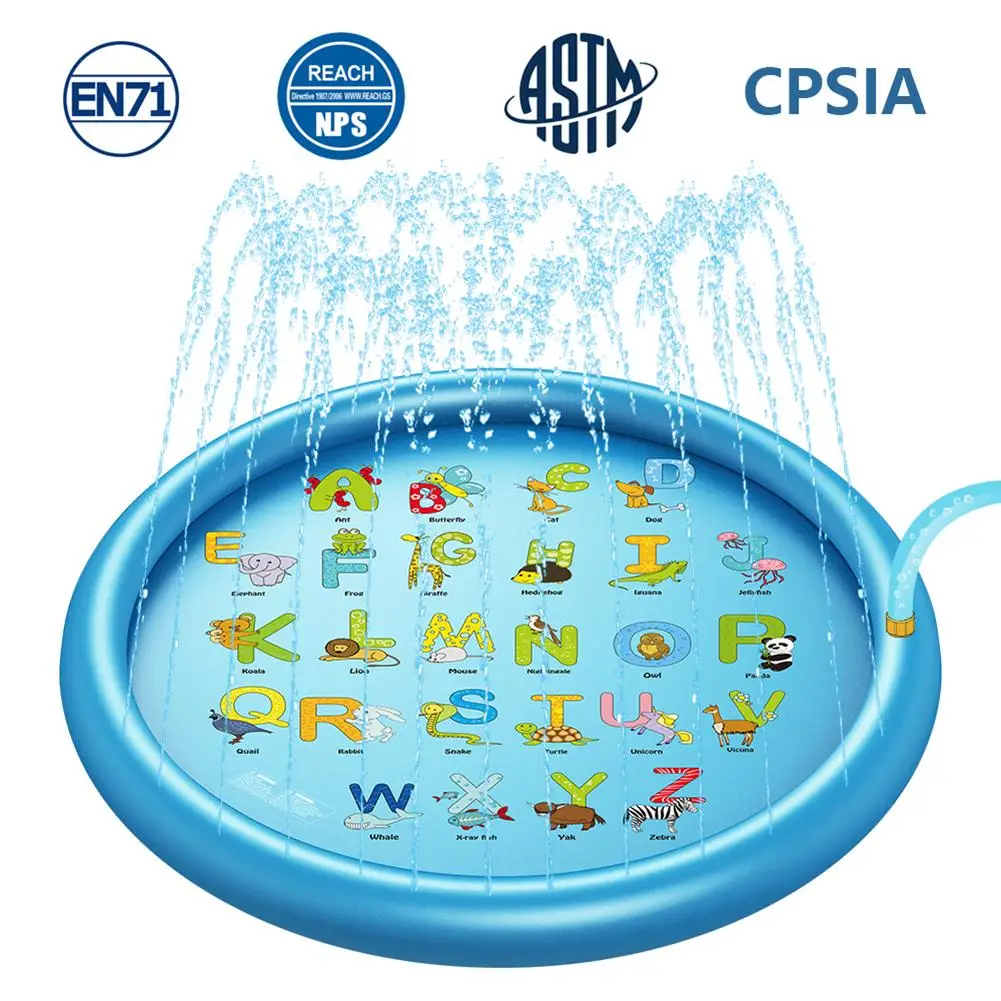 

New Water Sprinkler Pad Summer Outdoor Water Toys Splash Play Mat for Toddlers Children