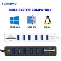 USB-концентратор usb-хаб, 2,0, 2,0, USB Высокоскоростной разветвитель, 3, 6 портов, 2,0, для кардридера, TF, SD, USB, удлинитель для ПК, ноутбуков
