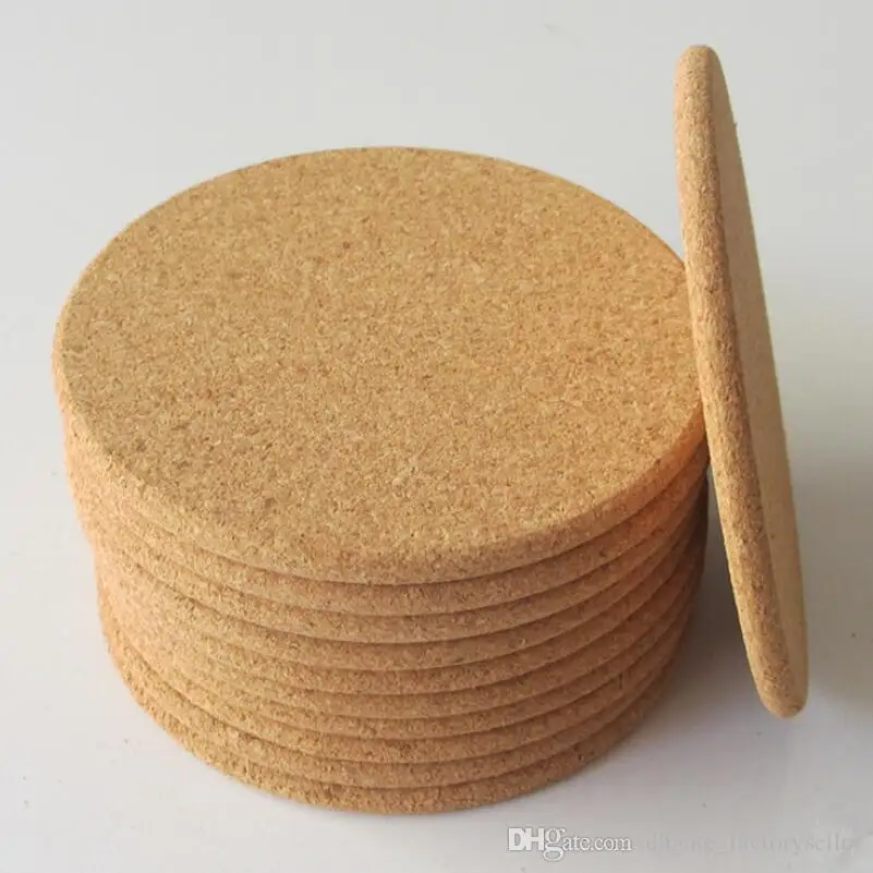 

500pcs Classic Round Plain Cork Coasters Drink Wine Mats Cork Mats Drink Wine Mat ideas for wedding and party gift DH8678