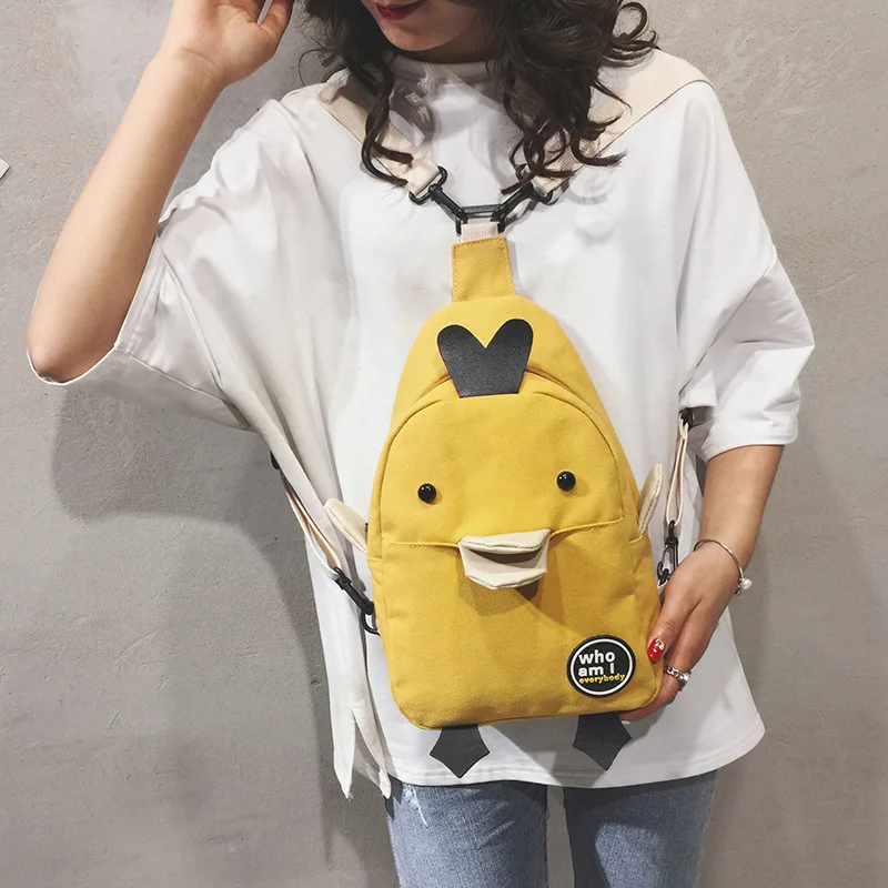 JIULIN 2019 новая парусиновая сумка на плечо с двойным наплечником милым мультипликационным рисунком одно