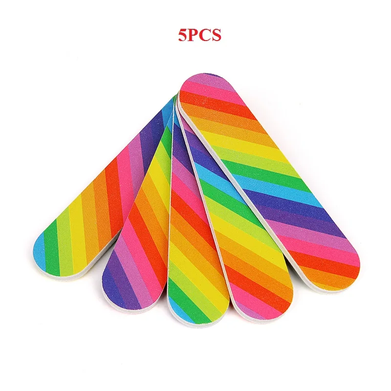 Пилка для ногтей Радужная серая 5 шт.|Пилки и буферы| |