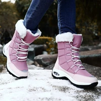 new winter women boots casual warm fur boots shoes women round toe wedges snow boots shoes plus size motorcycle boots 2022