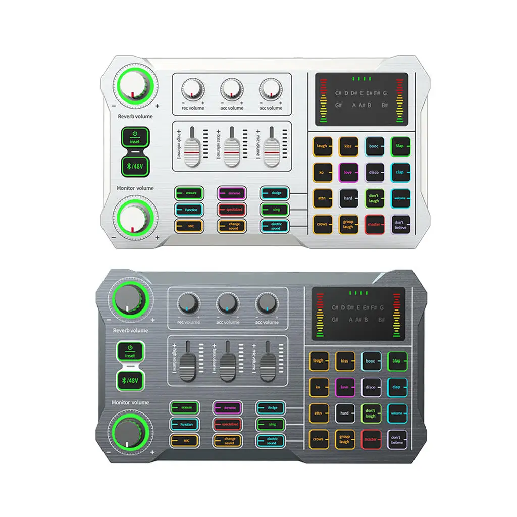 

2CH Audio Live Sound Card Webcast Sound Card Microphone Sound Card Cell Phone Computer Sound Card for Karaoke