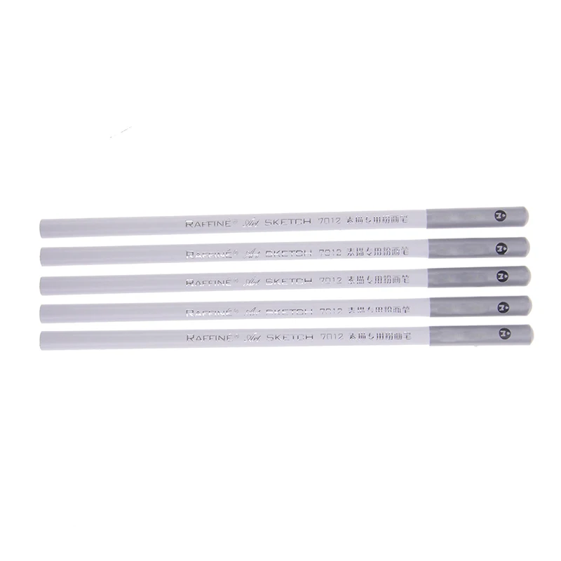 2pcs Art Soft Drawing Pencils Standard Brown White Professional Sketching Painting Pencils For Artist Art School Supplies