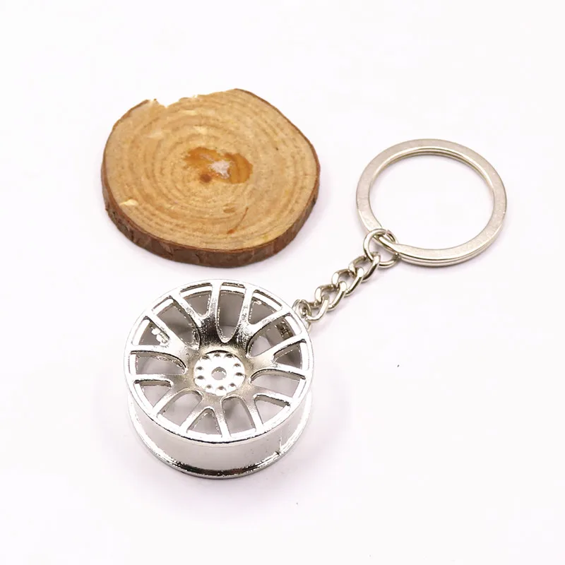 Металлический брелок для автомобиля ступица колеса запчасти мини-брелок 3 цвета