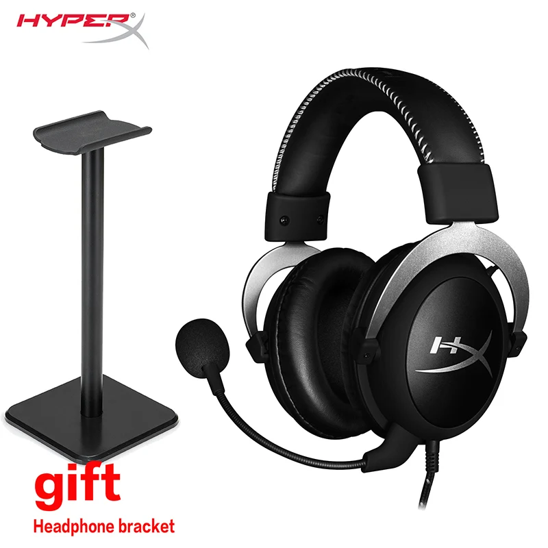 HYPERX Cloud series Alpha Gold Edition core Игровая гарнитура Revolver наушники AMP USB звуковая карта продается отдельно - Цвет: Cloud silver